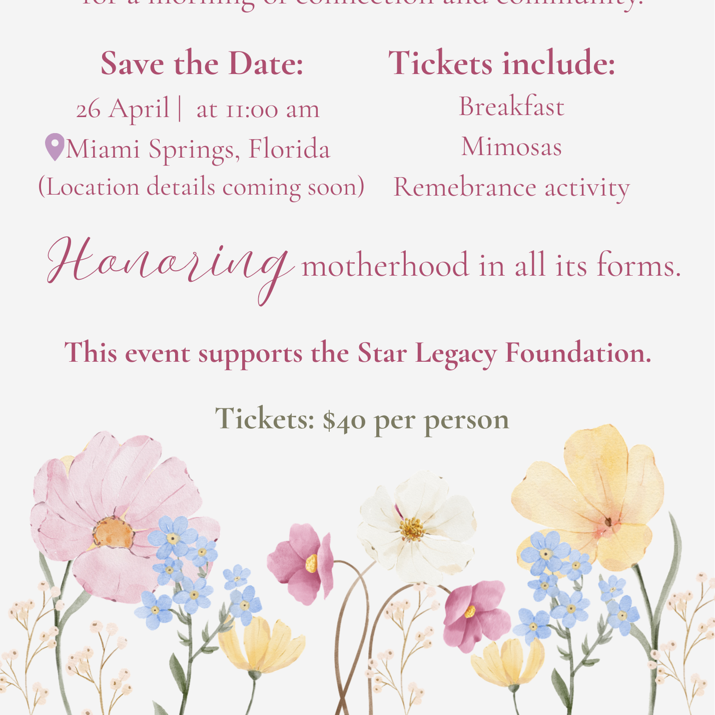 Mom's Day Tea - South Florida Chapter - logo